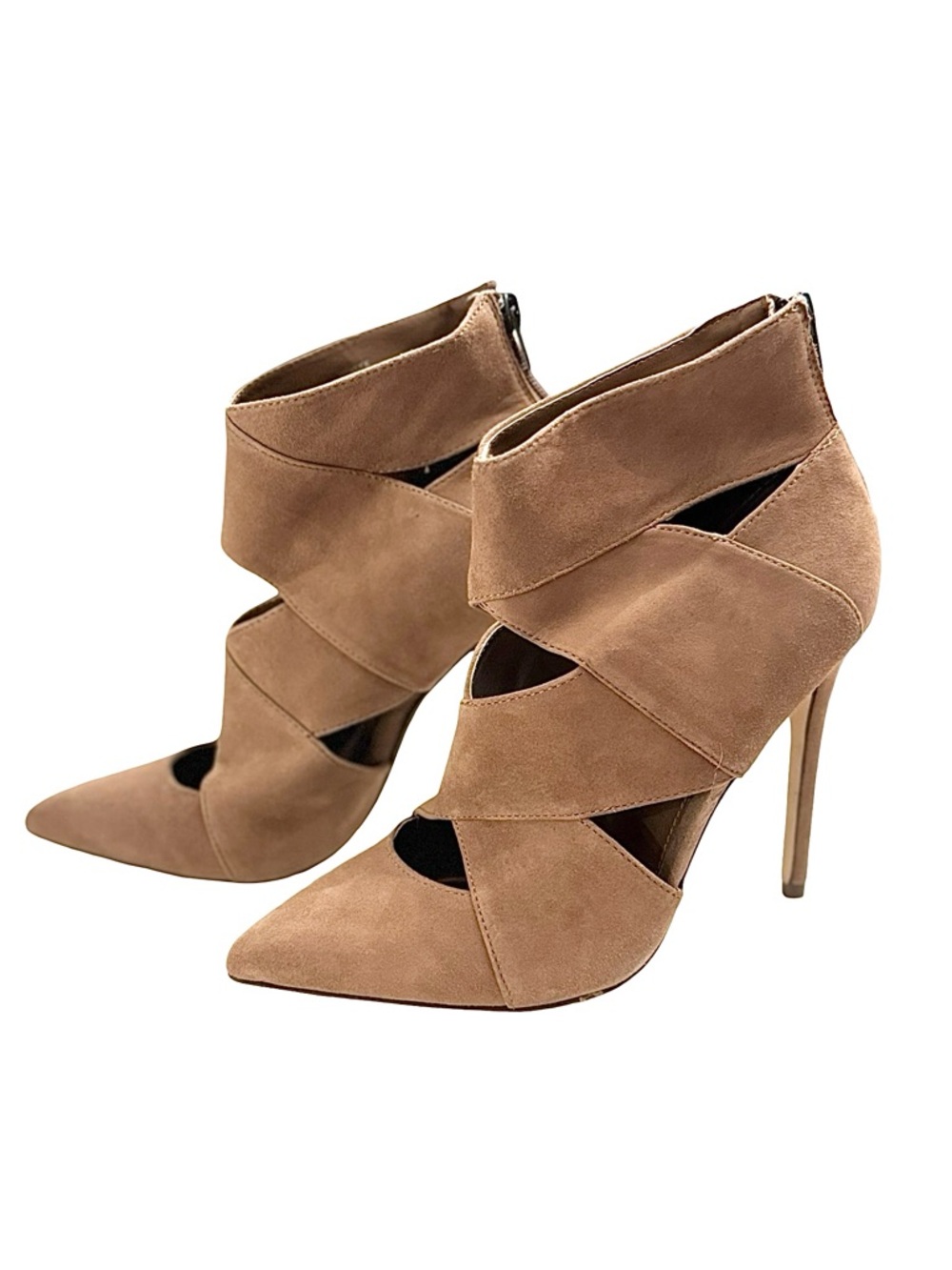 NEVER WORN Steve Madden Tan Suede Winkkk Stiletto Booties (7.5)